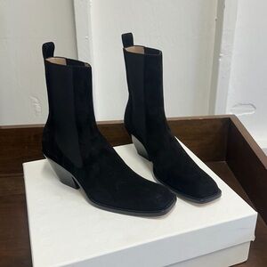 KHAITE Black Suede Men's Boots